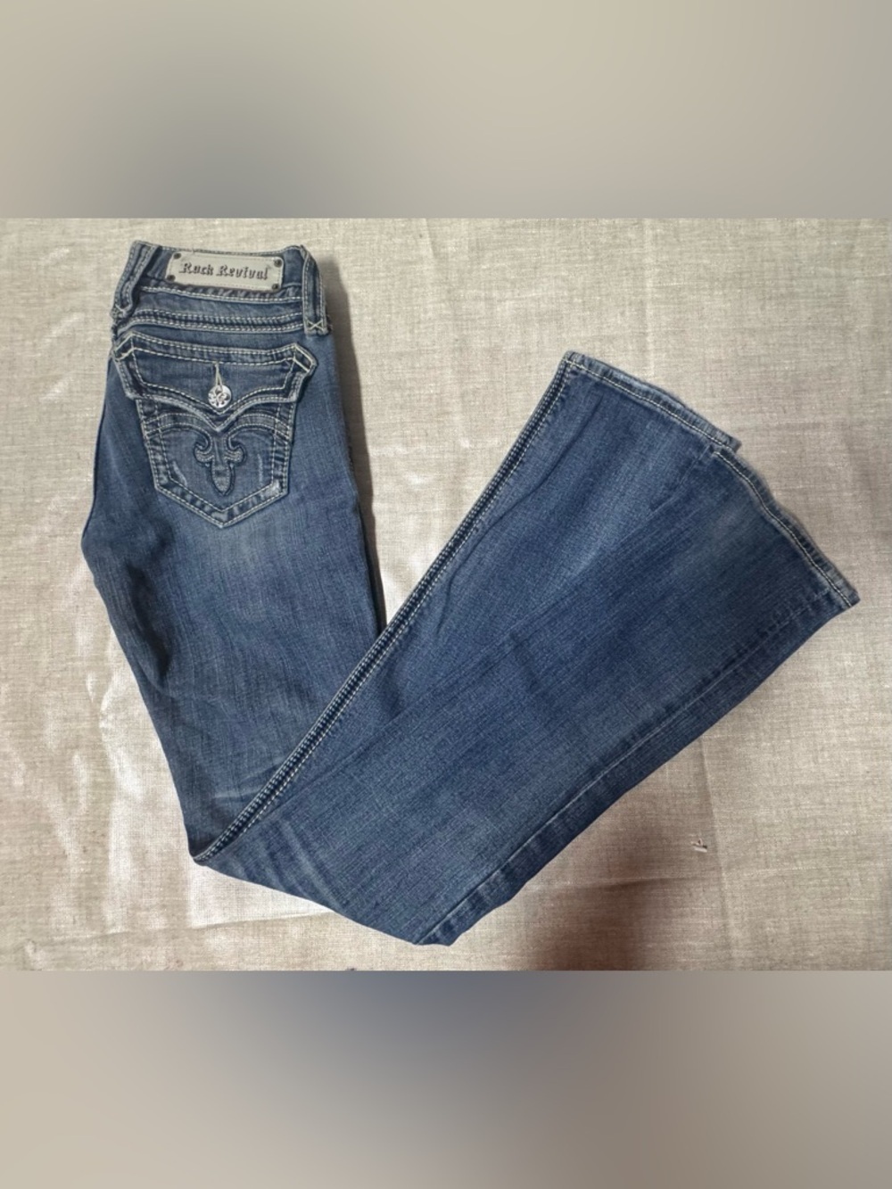 Y2K Rock Revival Women's Indigo Skinny , Debbie straight leg Jeans - Picture 3 of 14